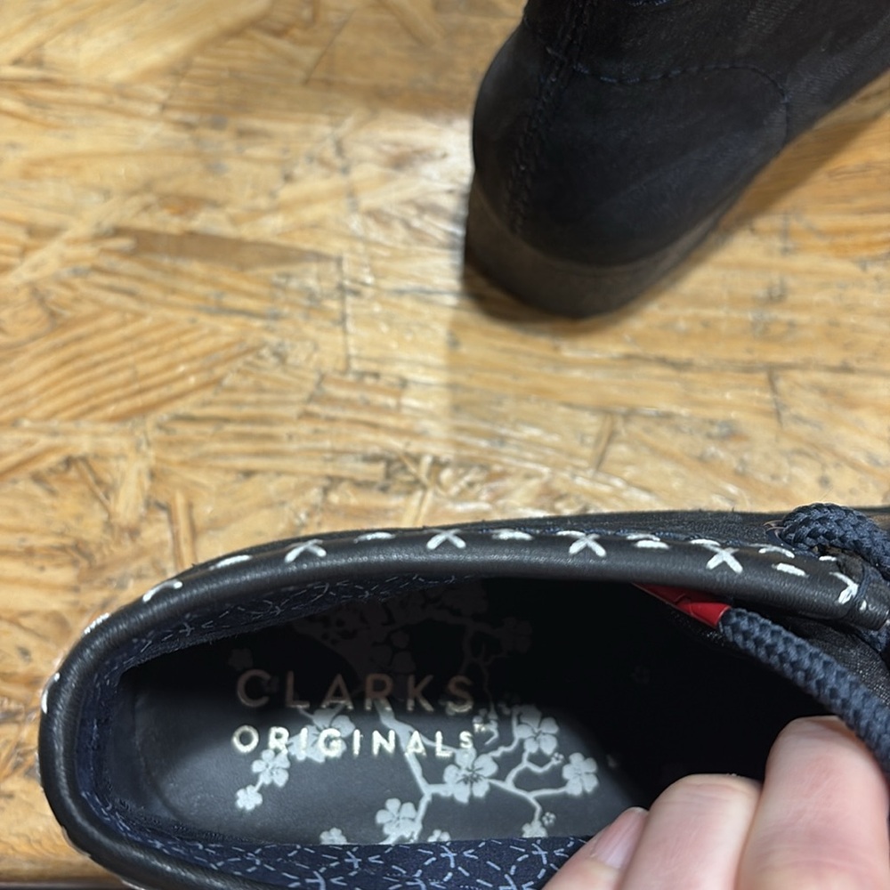 Brand new unworn denim discontinued Clark Wallabee. Multiple sizes available. - Picture 5 of 6